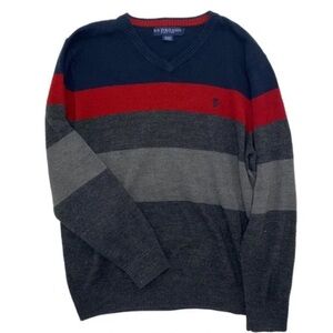 U.S. POLO ASSN Striped Sweater - 3X